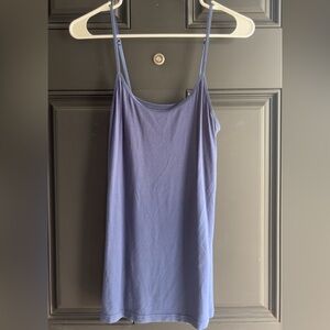 Elegant Blue Spaghetti Strap Tank Top